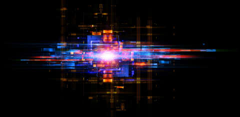 Kommunikation: LED Effekte, Technik der Zukunft, abstrakte Darstellung der Kommunikation
